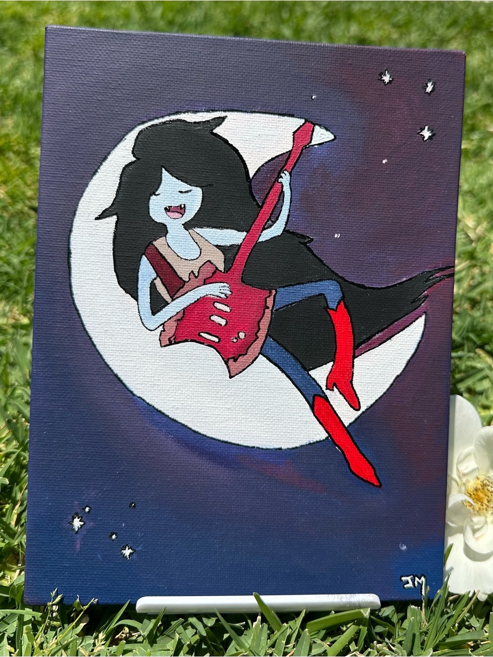 Hand-Painted Adventure Time Marceline Oil Painting on Canvas Art